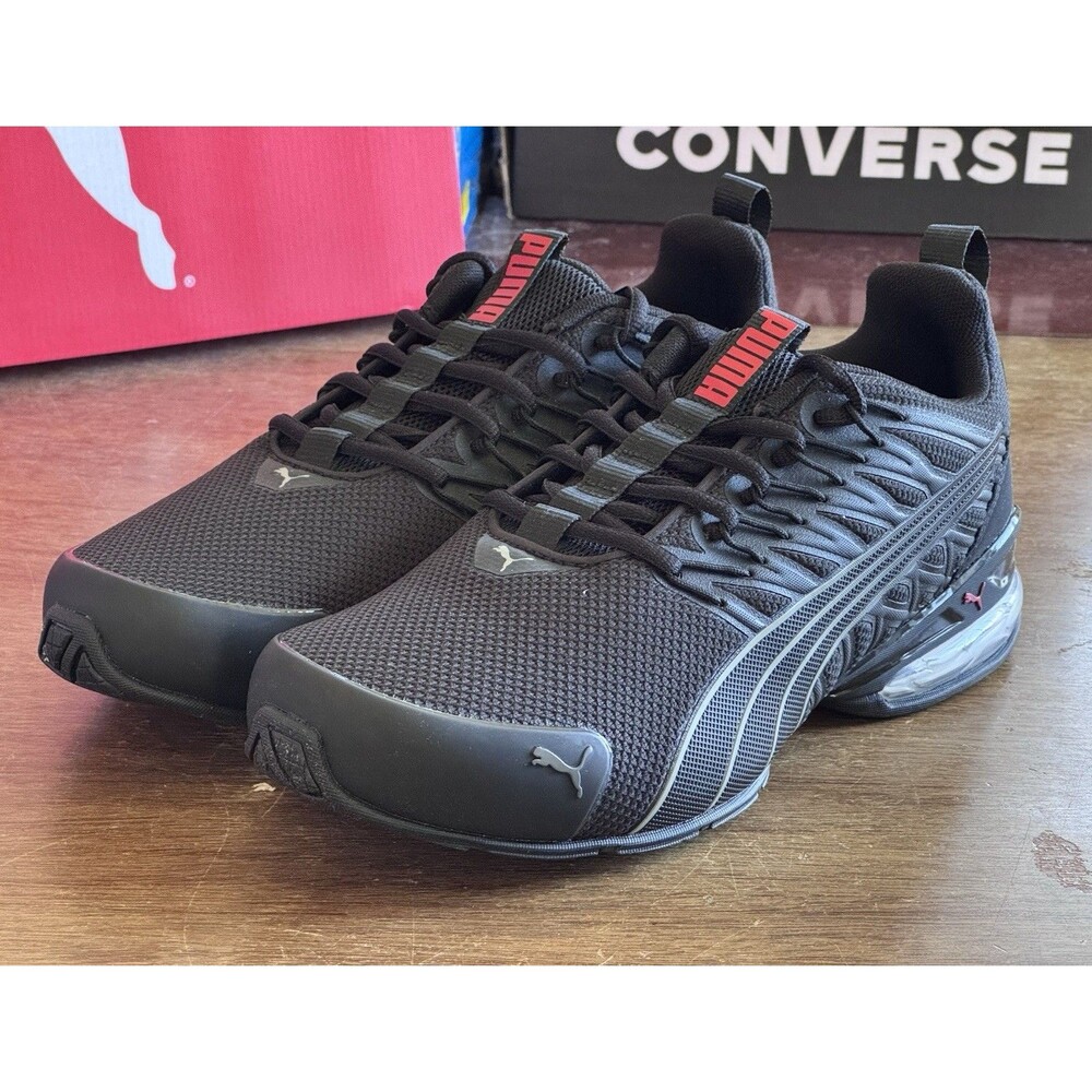 Men’s Size 9 PUMA Voltaic Evo Black Stormy Slate Red 379601-01 NIB